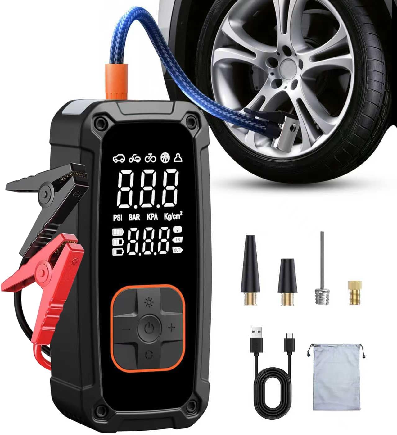 Car Portable Tire Inflator - 휴대용 에어 컴프레서 타이어 공기 주입기