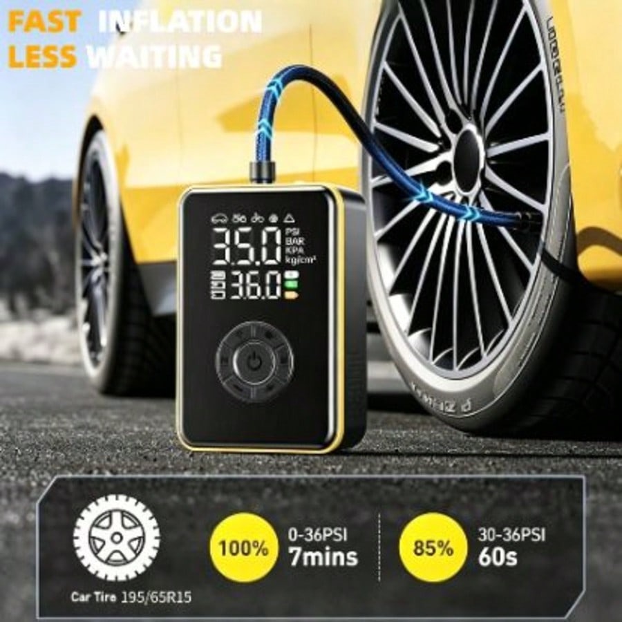 타이어 공기주입기 휴대용 에어 컴프레서, 초고속 공기주 - Car Portable Tire Inflator 리뷰 및 가격