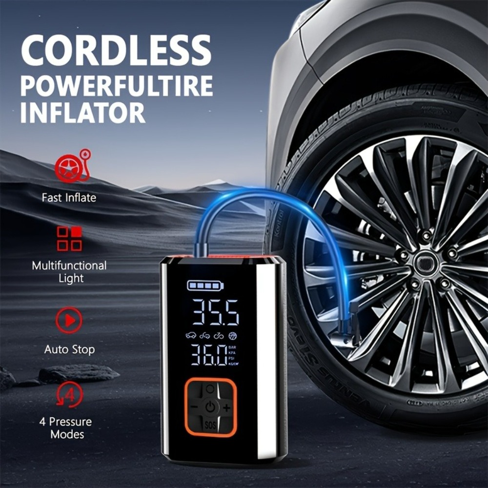 휴대용 무선 에어 컴프레서 자동차 타이어 공기 주입기  - Car Portable Tire Inflator 리뷰 및 가격