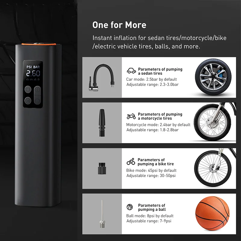 미니 휴대용 ABS 플라스틱 무선 디지털 타이어 공기  - Car Portable Tire Inflator 리뷰 및 가격